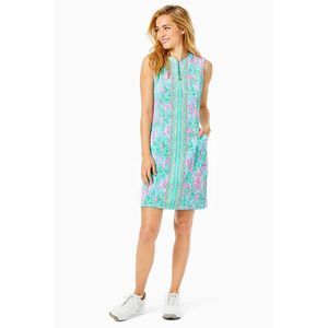 Lilly Pulitzer Luxletic Courtney Amalfi Blue Best Fishes Dress, 10